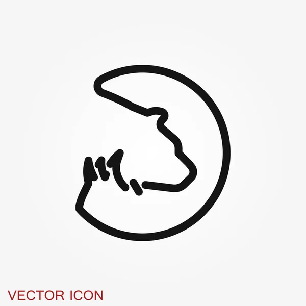 Icono del oso. Ilustración del concepto vectorial para el diseño . — Vector de stock