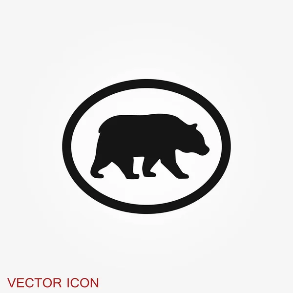 Icône ours. Illustration vectorielle de concept pour le design . — Image vectorielle