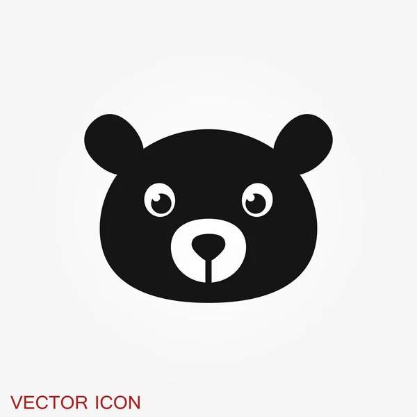 Icono del oso. Ilustración del concepto vectorial para el diseño . — Vector de stock