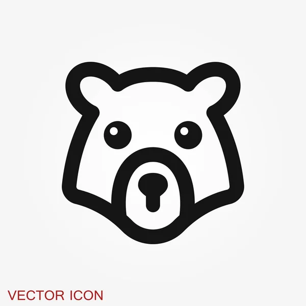 Icône ours. Illustration vectorielle de concept pour le design . — Image vectorielle