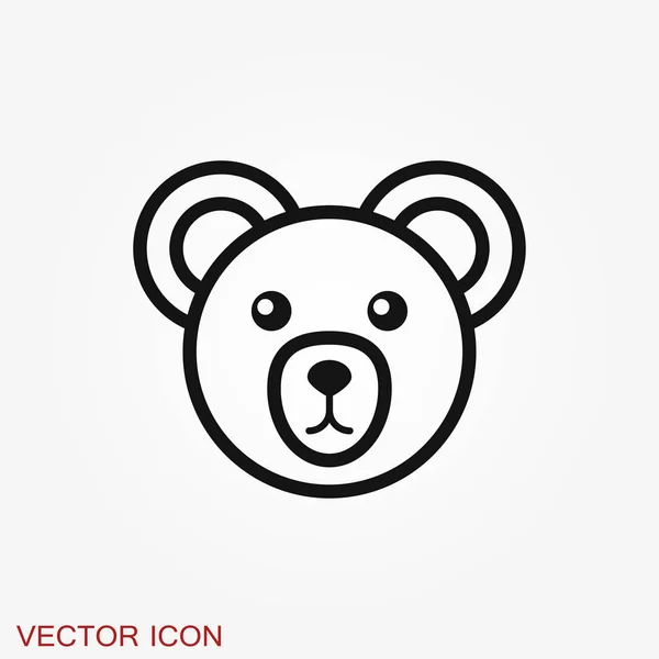 Ícone de urso. Ilustração do conceito de vetor para design . — Vetor de Stock