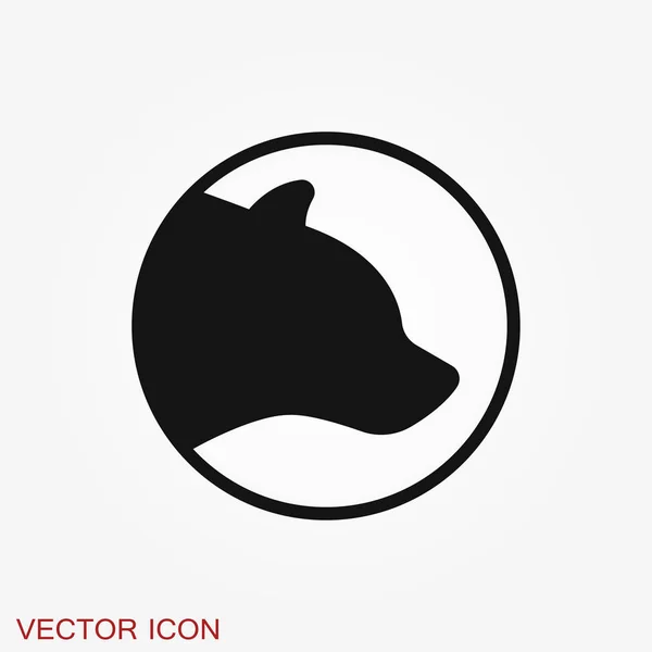 Bear icon. Vector concept illustration for design. — Stock Vector