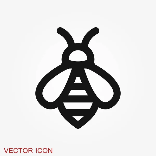 Mézelő méh ikonra. Farm állat jele. Grafikon szimbóluma — Stock Vector