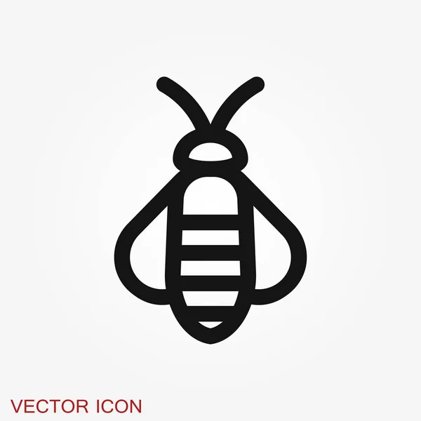 Bal arısı simgesi. Çiftlik hayvanı tabelası. Grafik simgesi — Stok Vektör