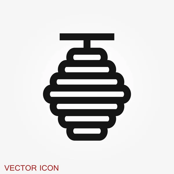 Icône vectorielle ruche. signe de ruche sur fond . — Image vectorielle
