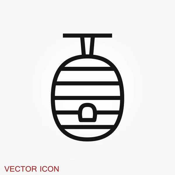 Icono del vector de la colmena. signo de colmena en el fondo . — Vector de stock