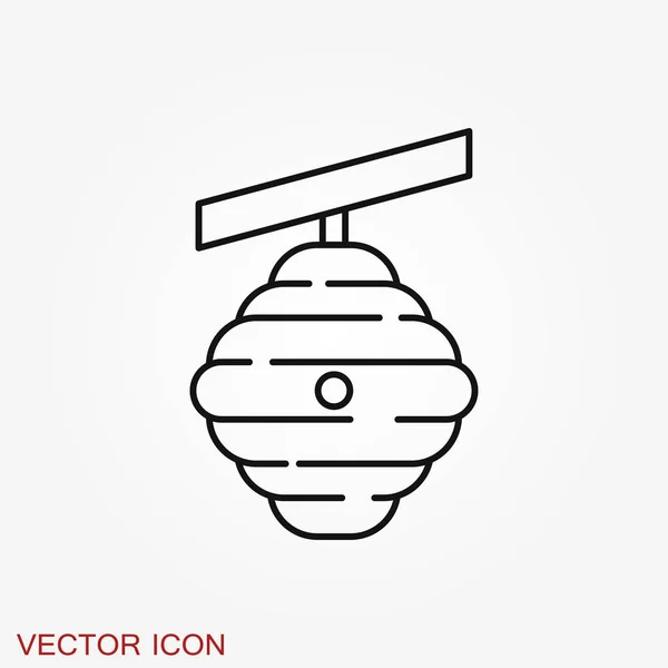 Icône vectorielle ruche. signe de ruche sur fond . — Image vectorielle