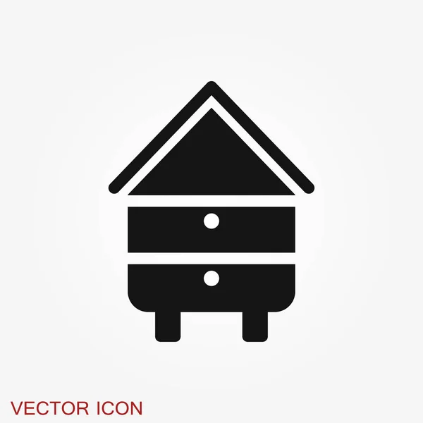 Beehive vector icon. beehive sign on background. — Stock Vector