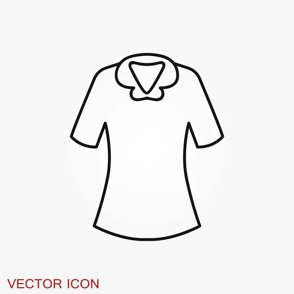Ícone da blusa da mulher, túnica ilustração vetorial plana — Vetor de Stock