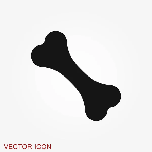 Icono plano óseo. Símbolo único de alta calidad — Vector de stock