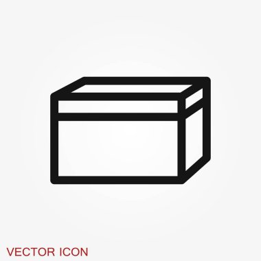 Modern tarzda kutu simgesi veya logosu.