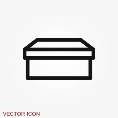 Modern tarzda kutu simgesi veya logosu.