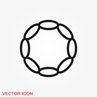 Bilezik simgesi. Takı Simgesi. Üstün kaliteli grafik tasarım.
