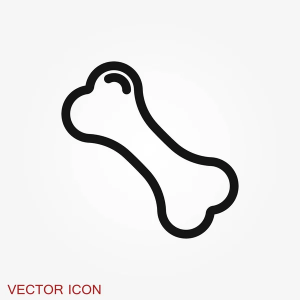 Icono plano óseo. Símbolo único de alta calidad — Vector de stock