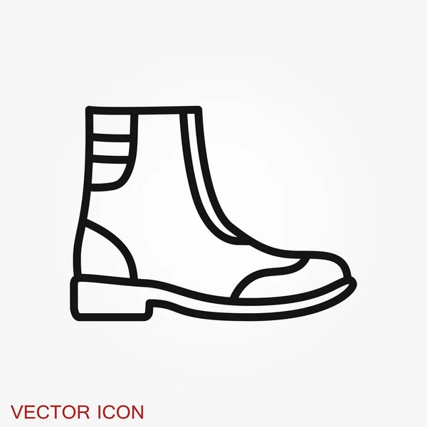 Значок вектора загрузки, значок высокого ботинка, значок рабочего ботинка — стоковый вектор
