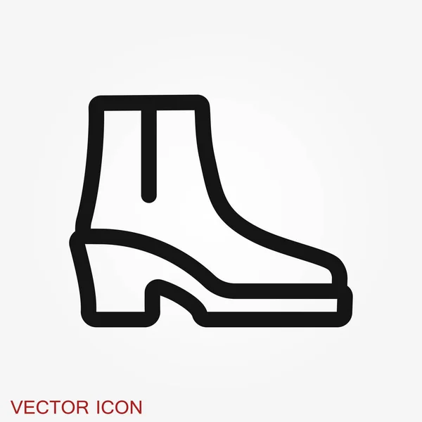 Icône vectorielle de démarrage, icône de chaussure haute, icône de démarrage de travail — Image vectorielle