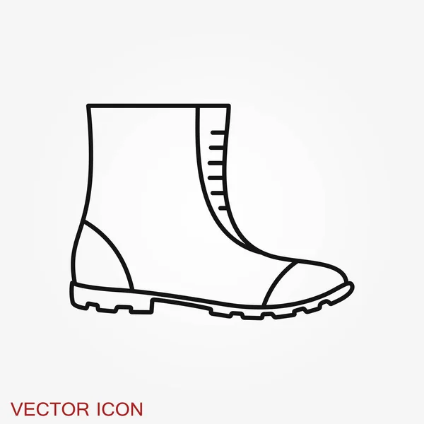 Ícone de vetor de inicialização, ícone de sapato alto, ícone de inicialização de trabalho — Vetor de Stock