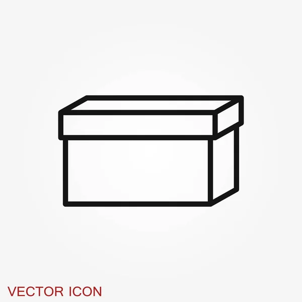 Icono de caja o logotipo en estilo moderno . — Vector de stock