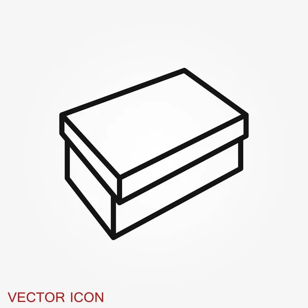 Icono de caja o logotipo en estilo moderno . — Vector de stock