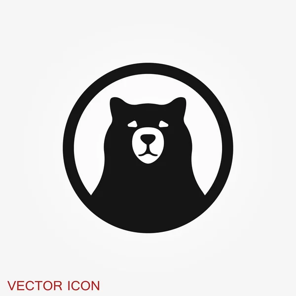 Значок медведя. Векторная концепция . — стоковый вектор