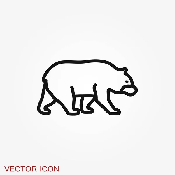 Icono del oso. Ilustración del concepto vectorial para el diseño . — Archivo Imágenes Vectoriales