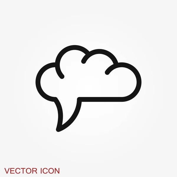 Brain vector icon. Simple illustration isolated on background — Stock Vector