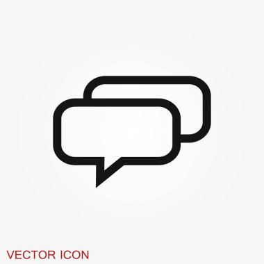 Arka planda konuşma balonu simgeleri. Vektör çizimi.