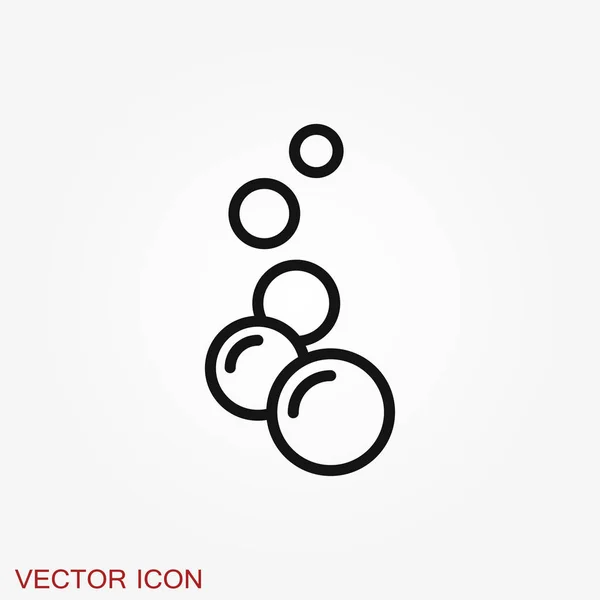 Icono de burbuja aislado en el fondo. Jabón o icono del agua — Vector de stock