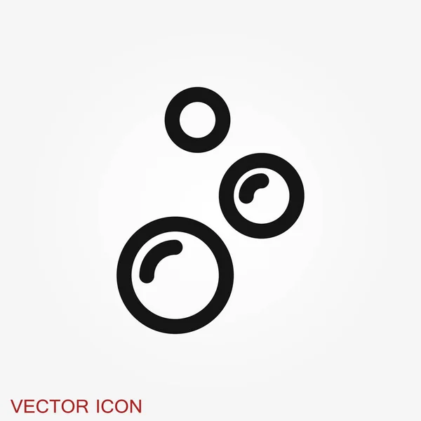 Bubble-pictogram op de achtergrond geïsoleerd. Water-of zeep pictogram — Stockvector