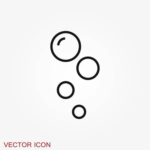 Icono de burbuja aislado en el fondo. Jabón o icono del agua — Vector de stock