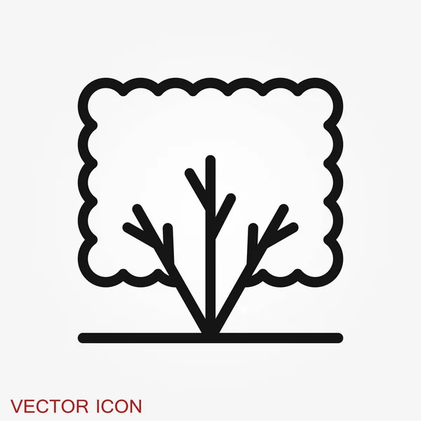 Icono de arbustos, silueta vectorial aislada en backgorund . — Vector de stock