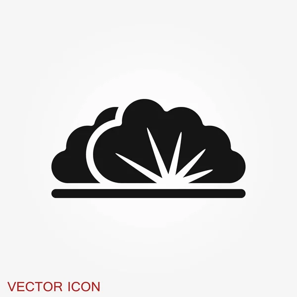 Bushes icon, vector silhouette isolated on backgorund. — Stock Vector