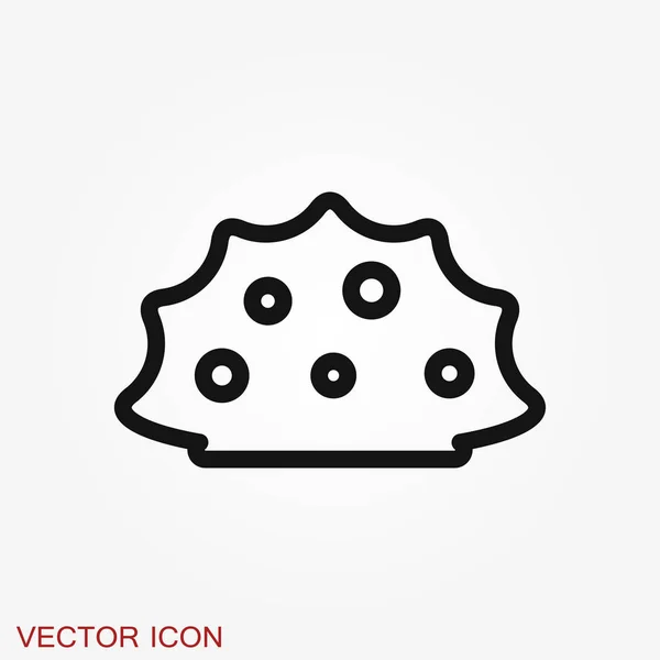 Icono de arbustos, silueta vectorial aislada en backgorund . — Vector de stock