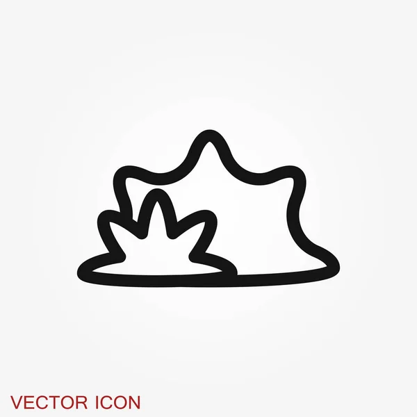 Struiken pictogram, Vector silhouet geïsoleerd op backgorund. — Stockvector
