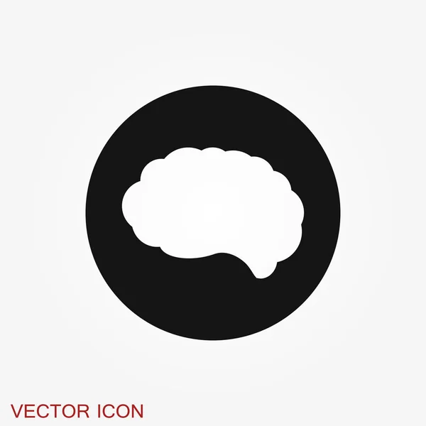 Gehirn-Vektor-Symbol. einfache Abbildung auf Hintergrund isoliert — Stockvektor