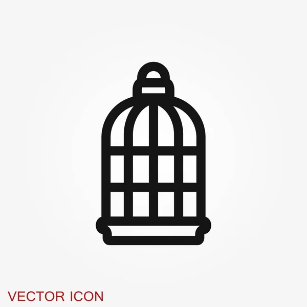 Icône de cage d'oiseau pour votre conception, logo. Illustration vectorielle — Image vectorielle