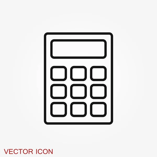 Calculadora vector icono. Ahorro, signo de finanzas, concepto de economía — Vector de stock