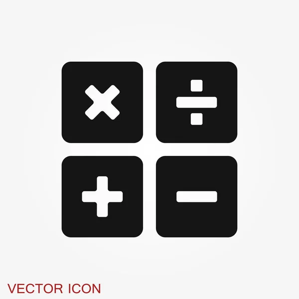 Calculadora vector icono. Ahorro, signo de finanzas, concepto de economía — Vector de stock