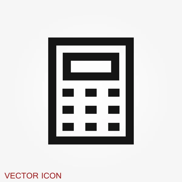Vetor ícone calculadora. Poupança, sinal de finanças, conceito de economia — Vetor de Stock