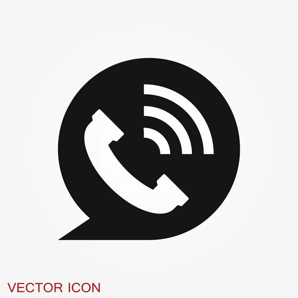 Icône d'appel dans le style plat à la mode isolé sur fond . — Image vectorielle