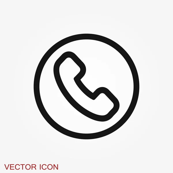 Icono de llamada en estilo plano de moda aislado en el fondo . — Vector de stock