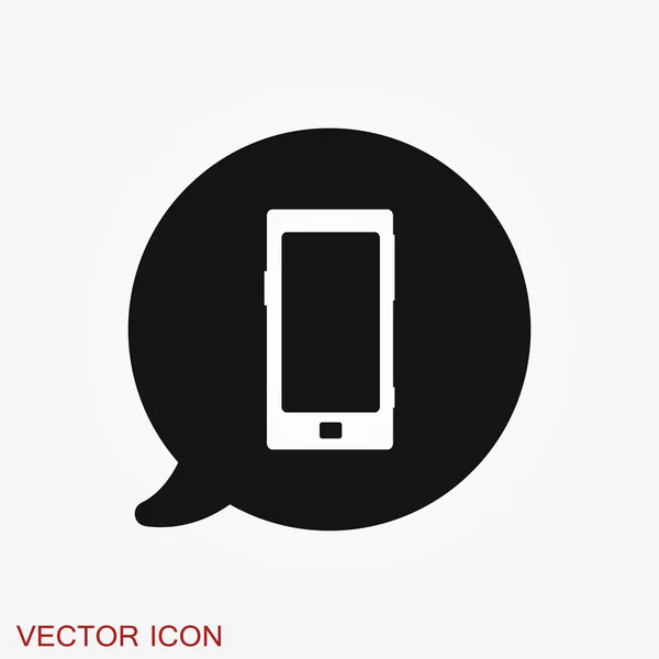 Icono de llamada en estilo plano de moda aislado en el fondo . — Vector de stock