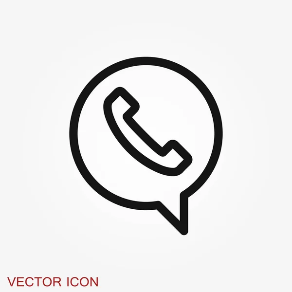 Ikona volání v módním plochém stylu izolovaná na pozadí. — Stockový vektor