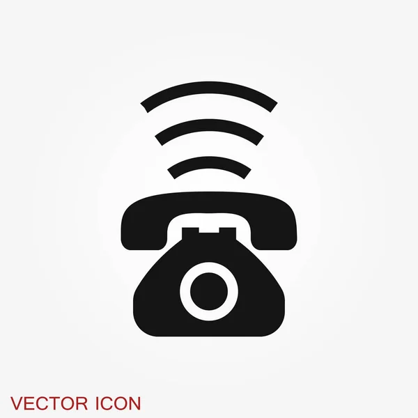 Icono de llamada en estilo plano de moda aislado en el fondo . — Vector de stock