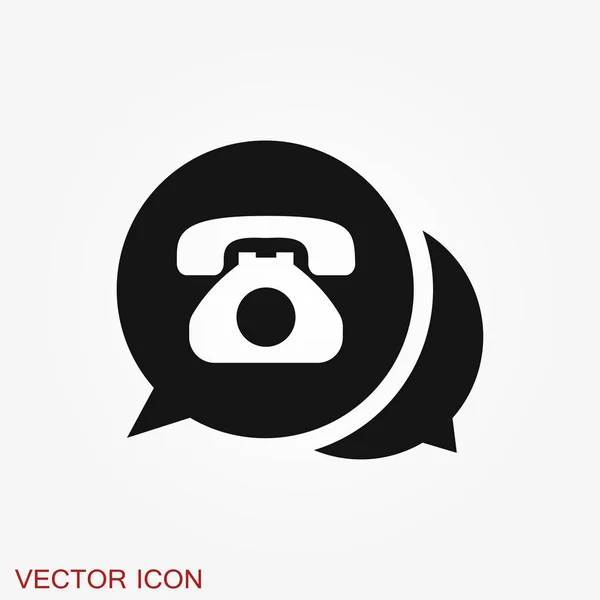 Icono de llamada en estilo plano de moda aislado en el fondo . — Vector de stock