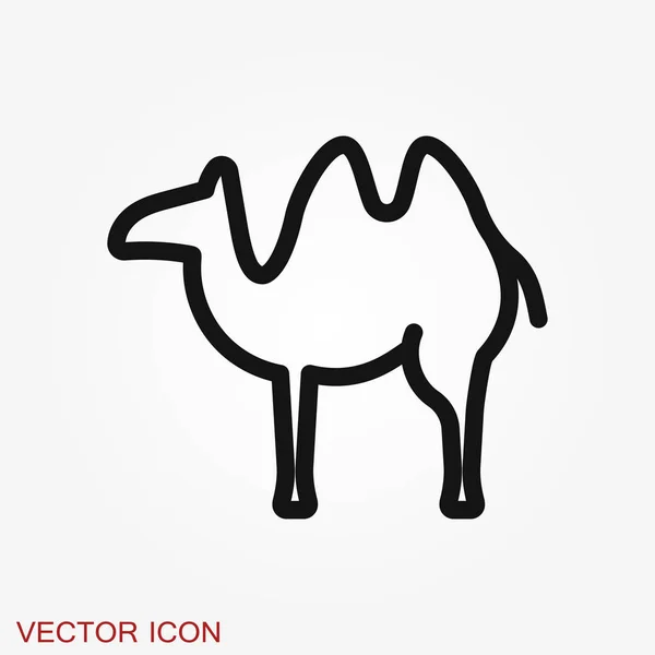 Ícone de camelo. Símbolo vetorial Animal africano para web e design . — Vetor de Stock