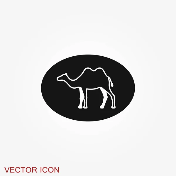 Icône de chameau. Symbole vectoriel Animal africain pour web et design . — Image vectorielle