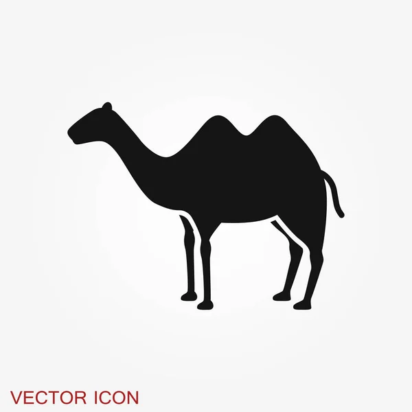 Ícone de camelo. Símbolo vetorial Animal africano para web e design . — Vetor de Stock