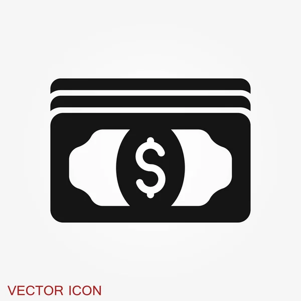 Geld. Liniensymbol-Vektor-Illustration. Zahlungssystem. — Stockvektor