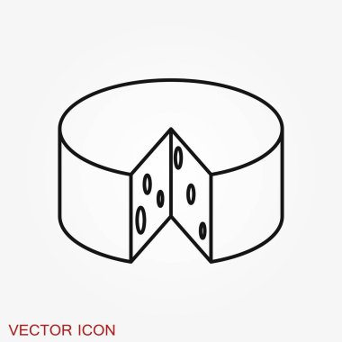 Peynir simgesi vektör, dolgulu düz işaret, logo illüstrasyon